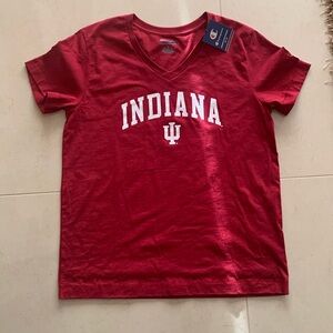NWT Champion womens v neck red xl Indiana IU T shirt.